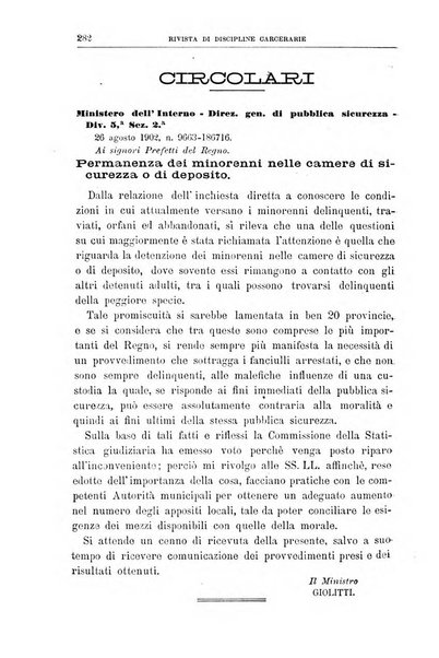 Rivista di discipline carcerarie in relazione con l'antropologia, col diritto penale, con la statistica