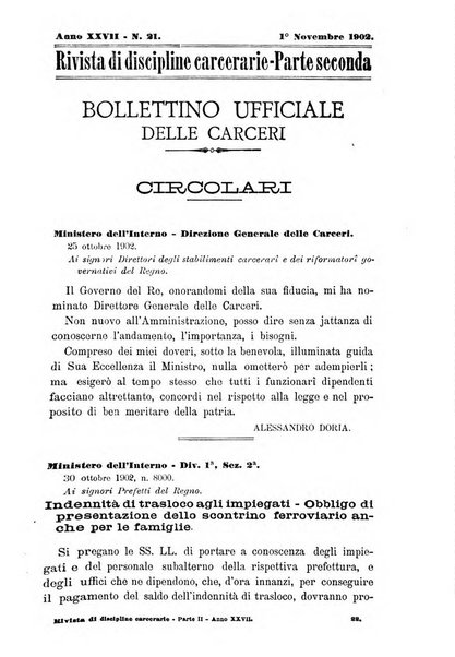 Rivista di discipline carcerarie in relazione con l'antropologia, col diritto penale, con la statistica