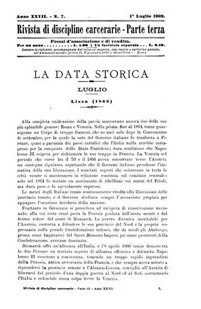 Rivista di discipline carcerarie in relazione con l'antropologia, col diritto penale, con la statistica