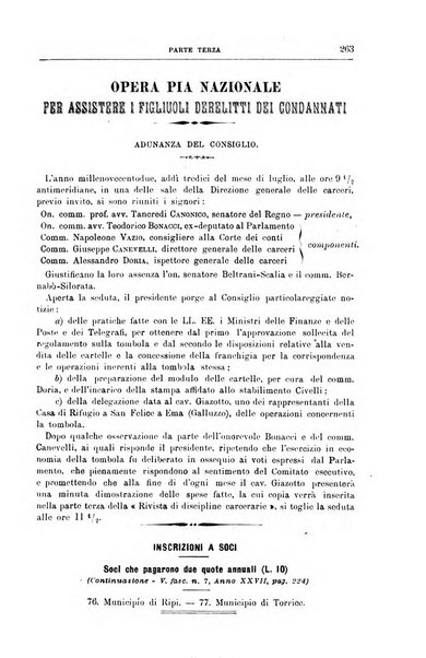 Rivista di discipline carcerarie in relazione con l'antropologia, col diritto penale, con la statistica