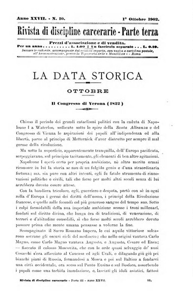 Rivista di discipline carcerarie in relazione con l'antropologia, col diritto penale, con la statistica