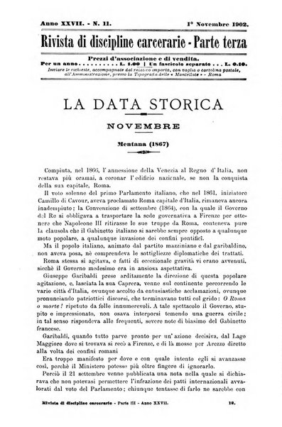 Rivista di discipline carcerarie in relazione con l'antropologia, col diritto penale, con la statistica