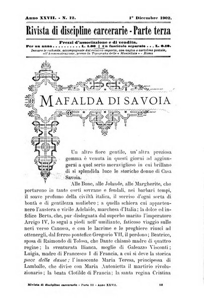 Rivista di discipline carcerarie in relazione con l'antropologia, col diritto penale, con la statistica