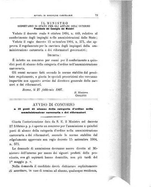 Rivista di discipline carcerarie in relazione con l'antropologia, col diritto penale, con la statistica