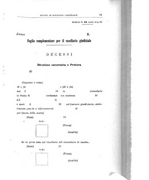 Rivista di discipline carcerarie in relazione con l'antropologia, col diritto penale, con la statistica