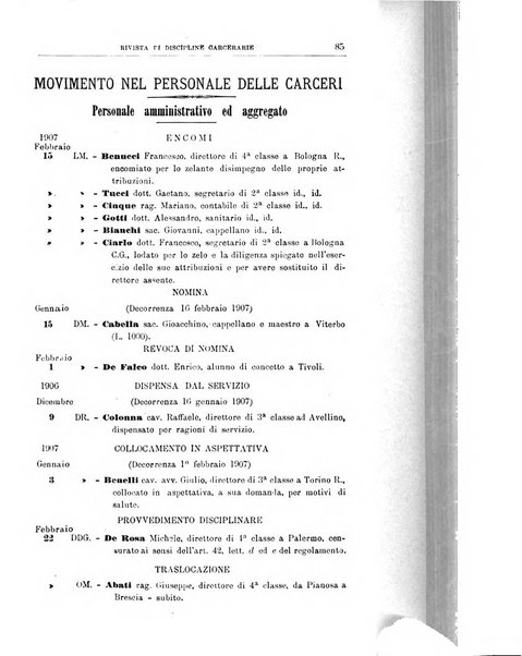 Rivista di discipline carcerarie in relazione con l'antropologia, col diritto penale, con la statistica