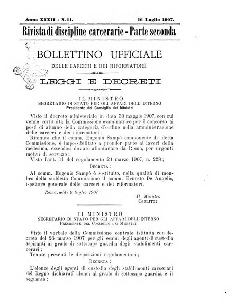 Rivista di discipline carcerarie in relazione con l'antropologia, col diritto penale, con la statistica