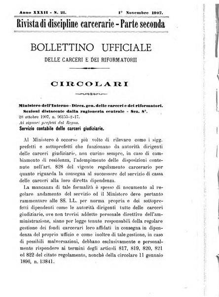 Rivista di discipline carcerarie in relazione con l'antropologia, col diritto penale, con la statistica