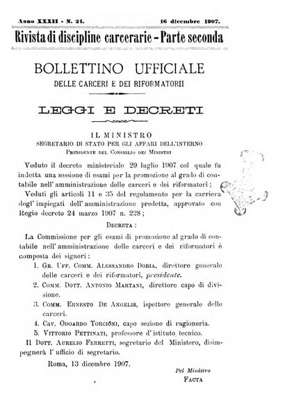 Rivista di discipline carcerarie in relazione con l'antropologia, col diritto penale, con la statistica