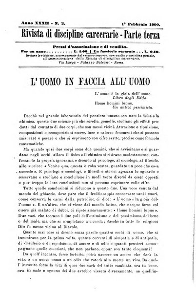 Rivista di discipline carcerarie in relazione con l'antropologia, col diritto penale, con la statistica