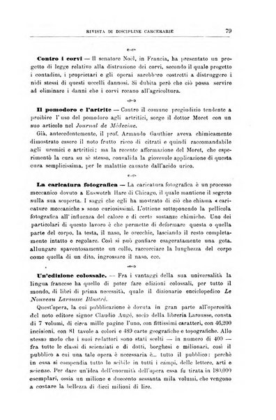 Rivista di discipline carcerarie in relazione con l'antropologia, col diritto penale, con la statistica