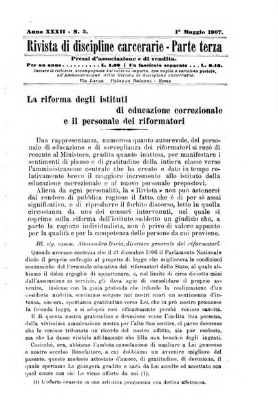 Rivista di discipline carcerarie in relazione con l'antropologia, col diritto penale, con la statistica