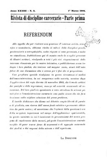 Rivista di discipline carcerarie in relazione con l'antropologia, col diritto penale, con la statistica