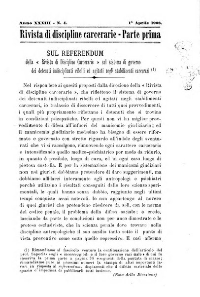 Rivista di discipline carcerarie in relazione con l'antropologia, col diritto penale, con la statistica