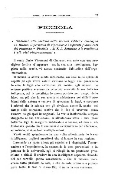 Rivista di discipline carcerarie in relazione con l'antropologia, col diritto penale, con la statistica