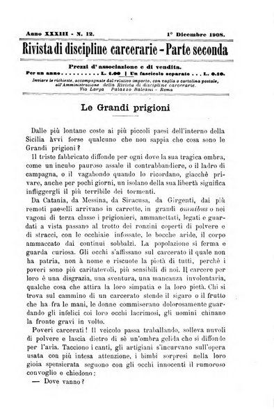 Rivista di discipline carcerarie in relazione con l'antropologia, col diritto penale, con la statistica