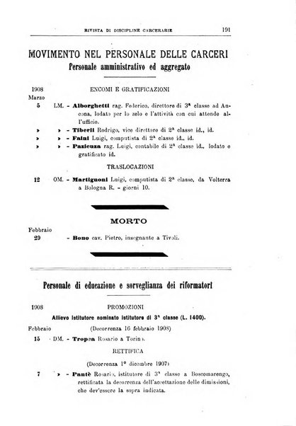 Rivista di discipline carcerarie in relazione con l'antropologia, col diritto penale, con la statistica