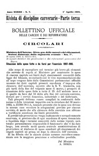 Rivista di discipline carcerarie in relazione con l'antropologia, col diritto penale, con la statistica