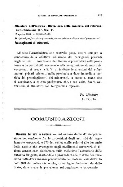 Rivista di discipline carcerarie in relazione con l'antropologia, col diritto penale, con la statistica