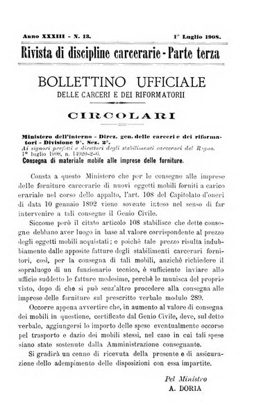 Rivista di discipline carcerarie in relazione con l'antropologia, col diritto penale, con la statistica