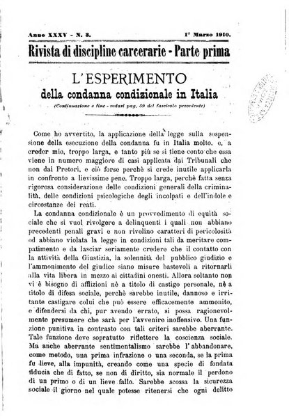 Rivista di discipline carcerarie in relazione con l'antropologia, col diritto penale, con la statistica