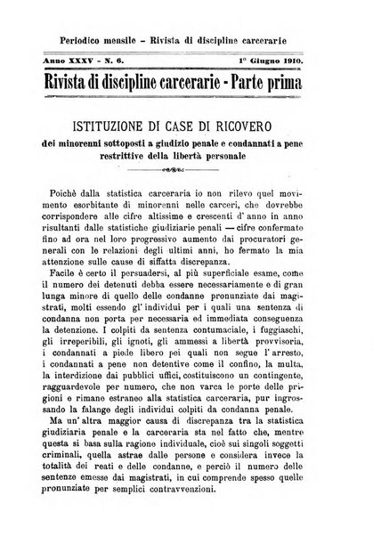 Rivista di discipline carcerarie in relazione con l'antropologia, col diritto penale, con la statistica