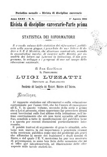 Rivista di discipline carcerarie in relazione con l'antropologia, col diritto penale, con la statistica