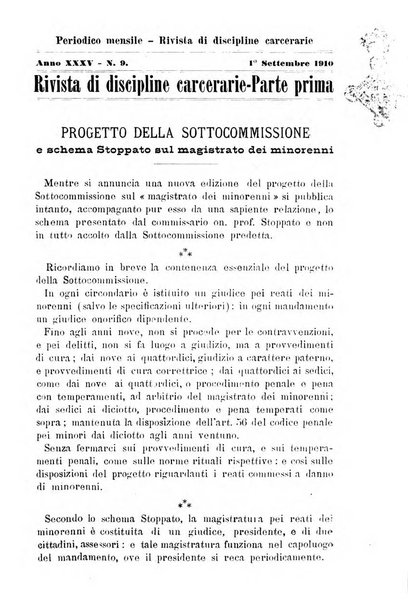 Rivista di discipline carcerarie in relazione con l'antropologia, col diritto penale, con la statistica