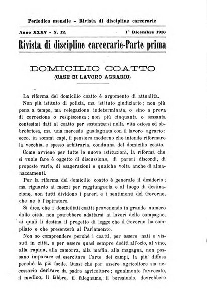 Rivista di discipline carcerarie in relazione con l'antropologia, col diritto penale, con la statistica