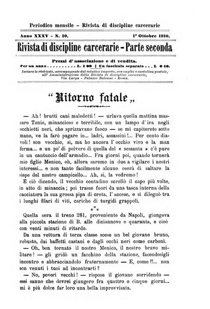 Rivista di discipline carcerarie in relazione con l'antropologia, col diritto penale, con la statistica