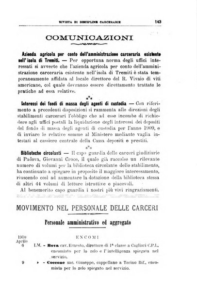 Rivista di discipline carcerarie in relazione con l'antropologia, col diritto penale, con la statistica