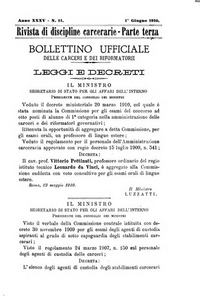 Rivista di discipline carcerarie in relazione con l'antropologia, col diritto penale, con la statistica