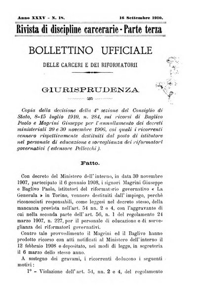 Rivista di discipline carcerarie in relazione con l'antropologia, col diritto penale, con la statistica