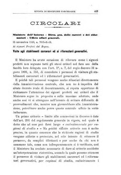 Rivista di discipline carcerarie in relazione con l'antropologia, col diritto penale, con la statistica