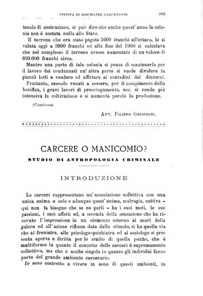 Rivista di discipline carcerarie in relazione con l'antropologia, col diritto penale, con la statistica