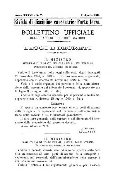 Rivista di discipline carcerarie in relazione con l'antropologia, col diritto penale, con la statistica