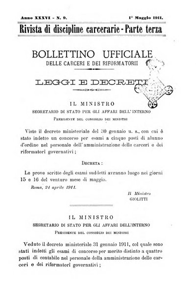 Rivista di discipline carcerarie in relazione con l'antropologia, col diritto penale, con la statistica