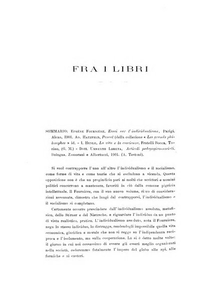 Rivista di filosofia e scienze affini periodico mensile