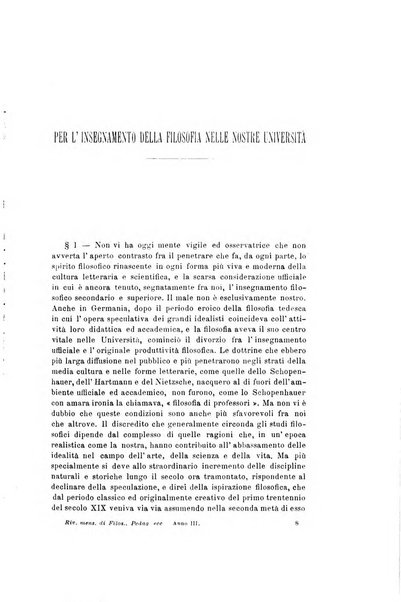 Rivista di filosofia e scienze affini periodico mensile