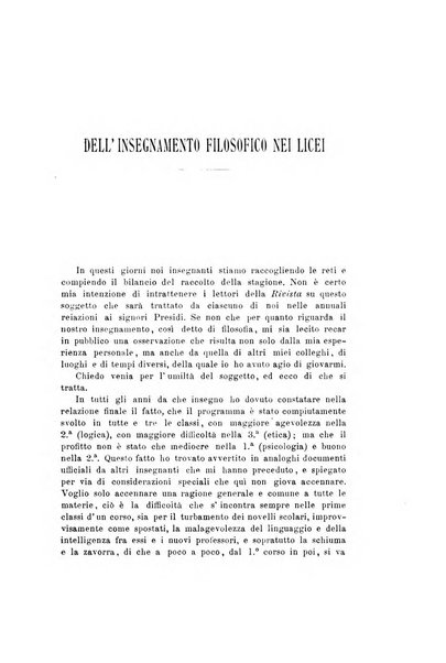 Rivista di filosofia e scienze affini periodico mensile