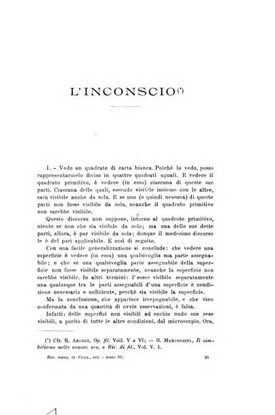 Rivista di filosofia e scienze affini periodico mensile