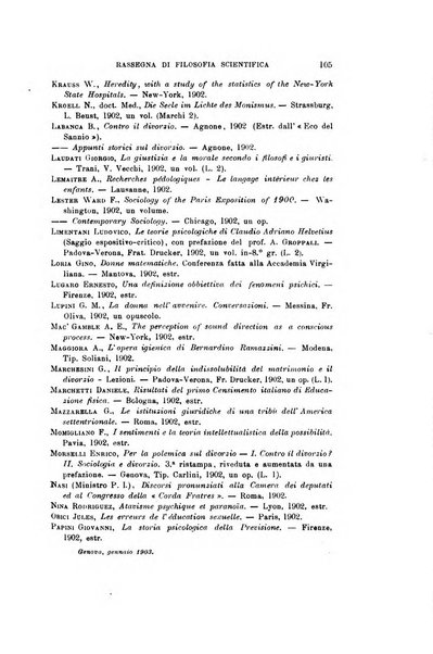 Rivista di filosofia e scienze affini periodico mensile