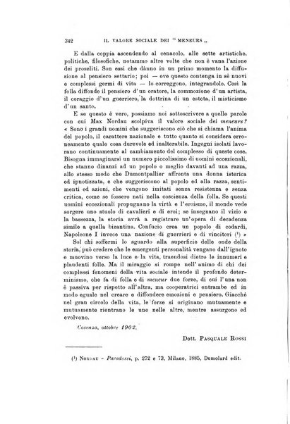 Rivista di filosofia e scienze affini periodico mensile