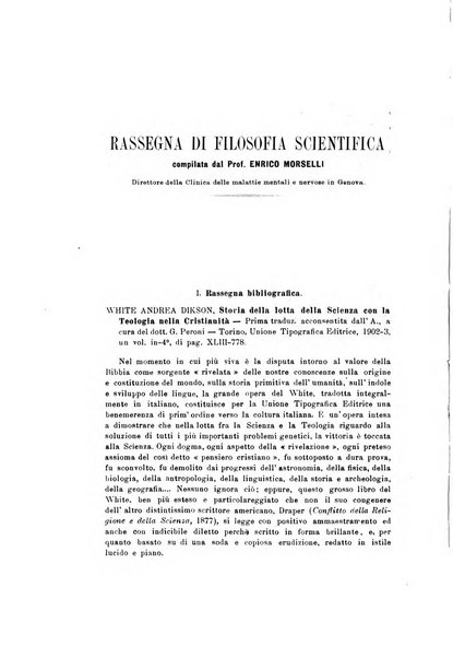 Rivista di filosofia e scienze affini periodico mensile