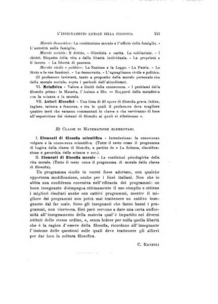 Rivista di filosofia e scienze affini periodico mensile