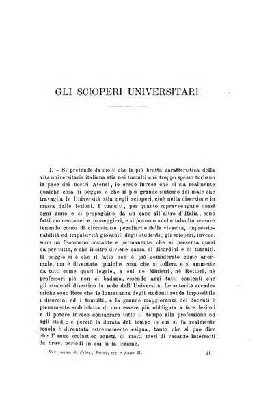 Rivista di filosofia, pedagogia e scienze affini periodico mensile