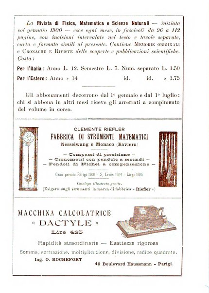 Rivista di fisica, matematica e scienze naturali