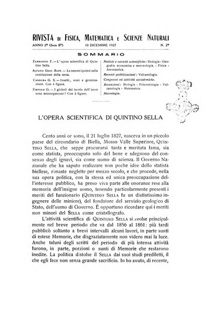 Rivista di fisica, matematica e scienze naturali