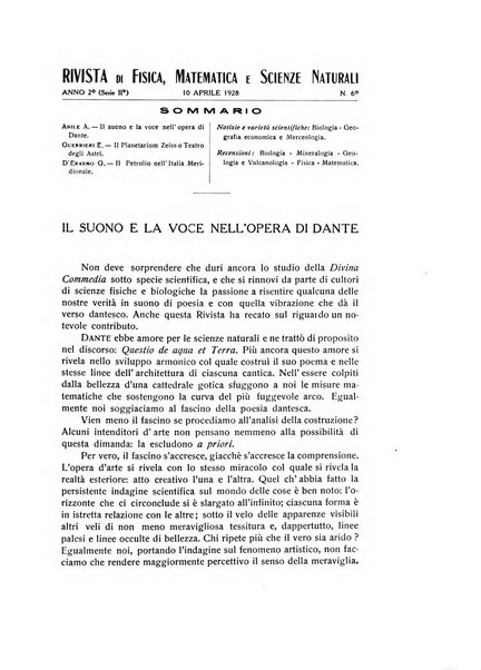 Rivista di fisica, matematica e scienze naturali