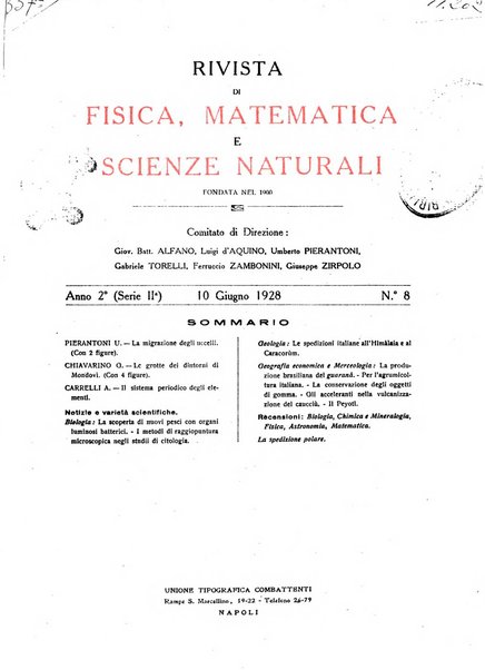 Rivista di fisica, matematica e scienze naturali